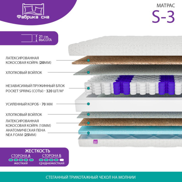 Матрас Фабрика Сна Sweet S-3